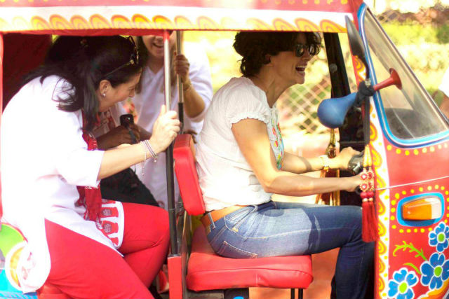 Gul Panag Driving Rickshaw
