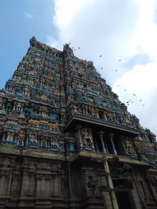 Meenakshi Amman Temple, Madurai on New Year Day. 