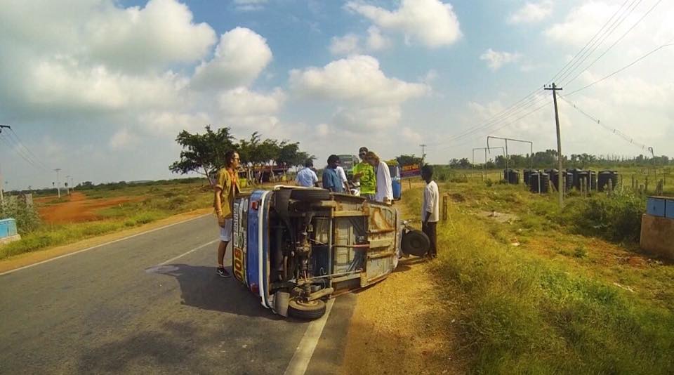 "Another rolled over Tuk Tuk" - photo by Alex Emslie from team Dukes of the Green. 